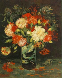 Vase with Carnations by Vincent van Gogh