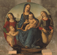 Vierge à l'enfant avec Saint Jean-Baptiste et deux anges by Tommaso