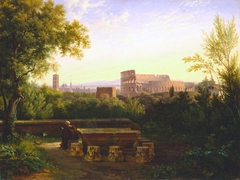 View of the Colosseum from the Orti Farnesiani by Antoine-Félix Boisselier