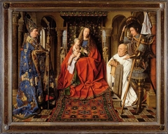 Virgin and Child with Canon van der Paele by Jan van Eyck