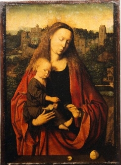 Virgin and Child with inkwell by Master of the André Virgin