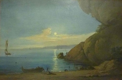 Vue de la plage de la Païole à Nice by Dominique Trachel