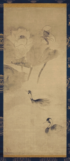 Waterfowls in Lotus Pond by Tawaraya Sōtatsu