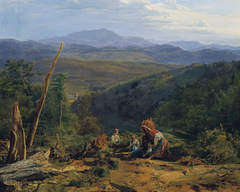 Wienerwaldlandschaft mit Schloss Wildegg by Ferdinand Georg Waldmüller