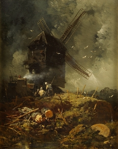 Windmühle bei aufziehendem Wetter by Charles Hoguet