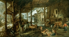 Winter: The Interior of a Barn by Peter Paul Rubens