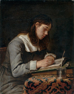 Young Man Writing by Jacob van Oost