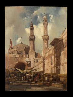 A Cairo Bazaar by Adrien Dauzats