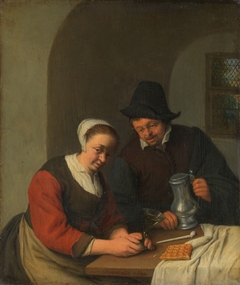 A confidential chat by Adriaen van Ostade