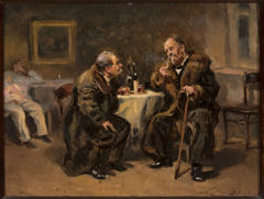 A conversation. by Vladimir Makovsky