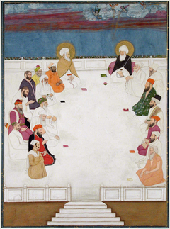 A group of Indian saints and holy men, including Mullah Shah and Aurangzeb, seat by Anonymous