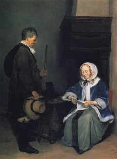 A Lady Reading a Letter by Gerard ter Borch