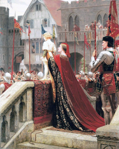 A Little Prince likely in Time to bless a Royal Throne by Edmund Leighton