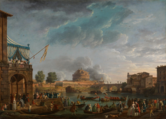 A Sporting Contest on the Tiber at Rome by Joseph Vernet