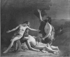 Adam and Eve at the corpse of Abel by Jean Désiré De Fiennes