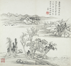 album after old masters and poems by Wang Hui