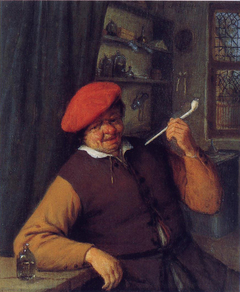 An Apothecary Smoking a Pipe by Adriaen van Ostade