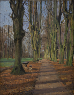 An Avenue in Søndermarken. Frederiksberg by Albert Gottschalk