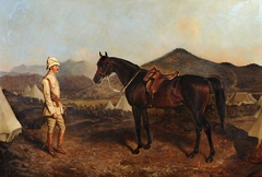 An Officer with his Charger by John Alfred Wheeler