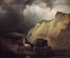 Attack on the Stagecoach by Genaro Pérez Villaamil