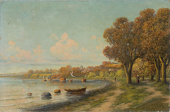 Autumn Beach Landscape (view from Tallin) by Albert Bredow