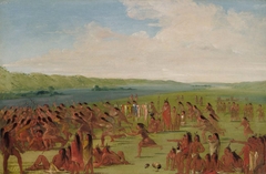 Ball-play of the Women, Prairie du Chien by George Catlin