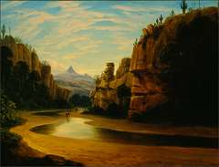 Bartlett Survey Party Traversing a Canyon by Henry Cheever Pratt