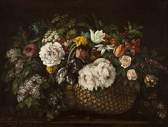 Baskets of Flowers by Gustave Courbet