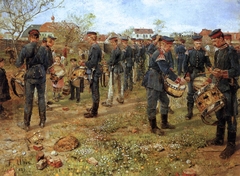 Bavarian Drummers by Fritz von Uhde