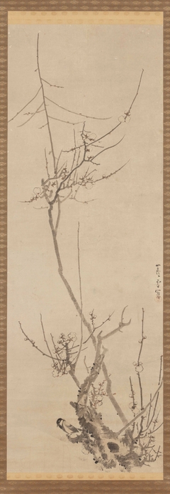 Bird on a Plum Tree by Nagasawa Rosetsu