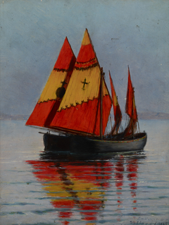 Boats on the Sea by Stanisław Witkiewicz