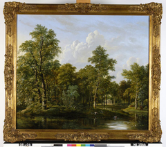 Boslandschap met een stroom by Pieter Gerardus van Os