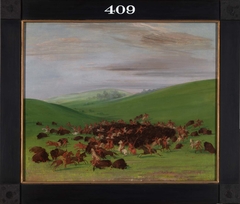 Buffalo Chase, a Surround by the Hidatsa by George Catlin