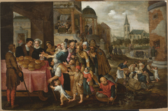 Christian deeds of mercy (Matthew 25:35-36) by Frans Francken I