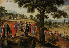 Christus verteidigt das Ährenausraufen am Sabbath (August) by Marten van Valckenborch