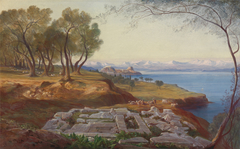 Corfu from Ascension by Edward Lear