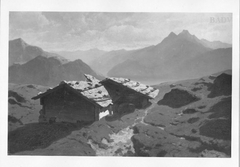 Cottages in the Alpes by Alexandre Calame