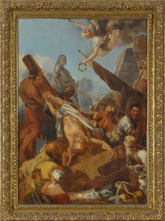 Crucifiement de saint Pierre Esquisse pour le "may" de Notre-Dame de 1643 by Sébastien Bourdon