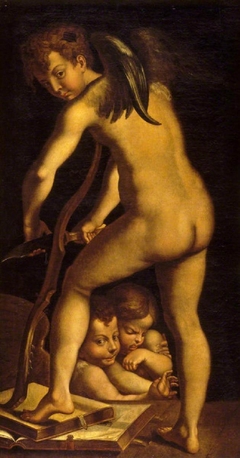 Cupid mending his Bow (after Parmigianino) by after Parmigianino