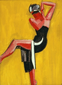 Dancer on Yellow Background by Harald Giersing