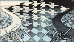 Day and Night by M. C. Escher