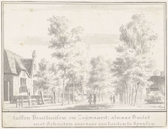 De Zegwaartse weg tussen Benthuizen en Zegwaart, bij Zoetermeer by Cornelis Pronk