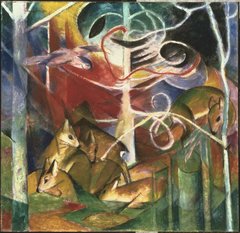 Deer in the Forest I by Franz Marc