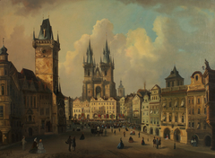 Der Altstädter Ring in Prag by Ferdinand Lepié