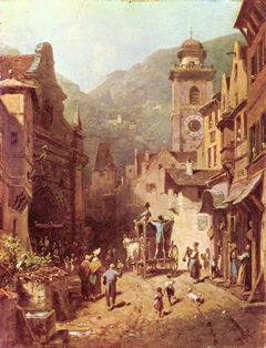 Der Besuch des Landesvaters by Carl Spitzweg