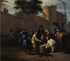 Dice Game at the Gallows by Jan van Huchtenburg