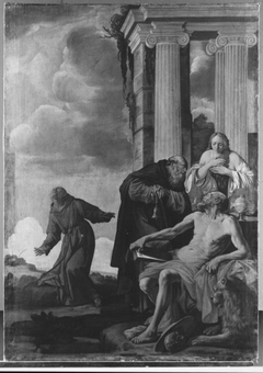 Die hll. Hieronymus, Maria Magdalena, Antonius und Franziskus (Kopie nach) by Carlo Saraceni