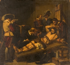 Don Rodrigo Calderón en el tormento by José María Rodríguez de Losada