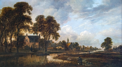 Dutch Village on a Canal by Aert van der Neer