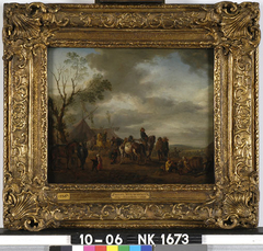 Een legerkamp by Philips Wouwerman